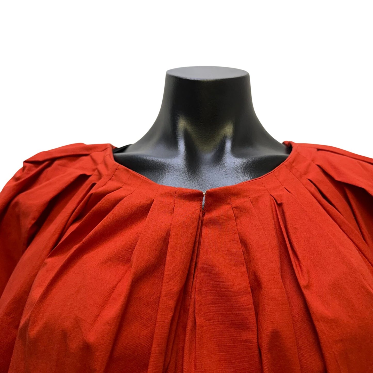 Natori Orange Puffy Blouse L