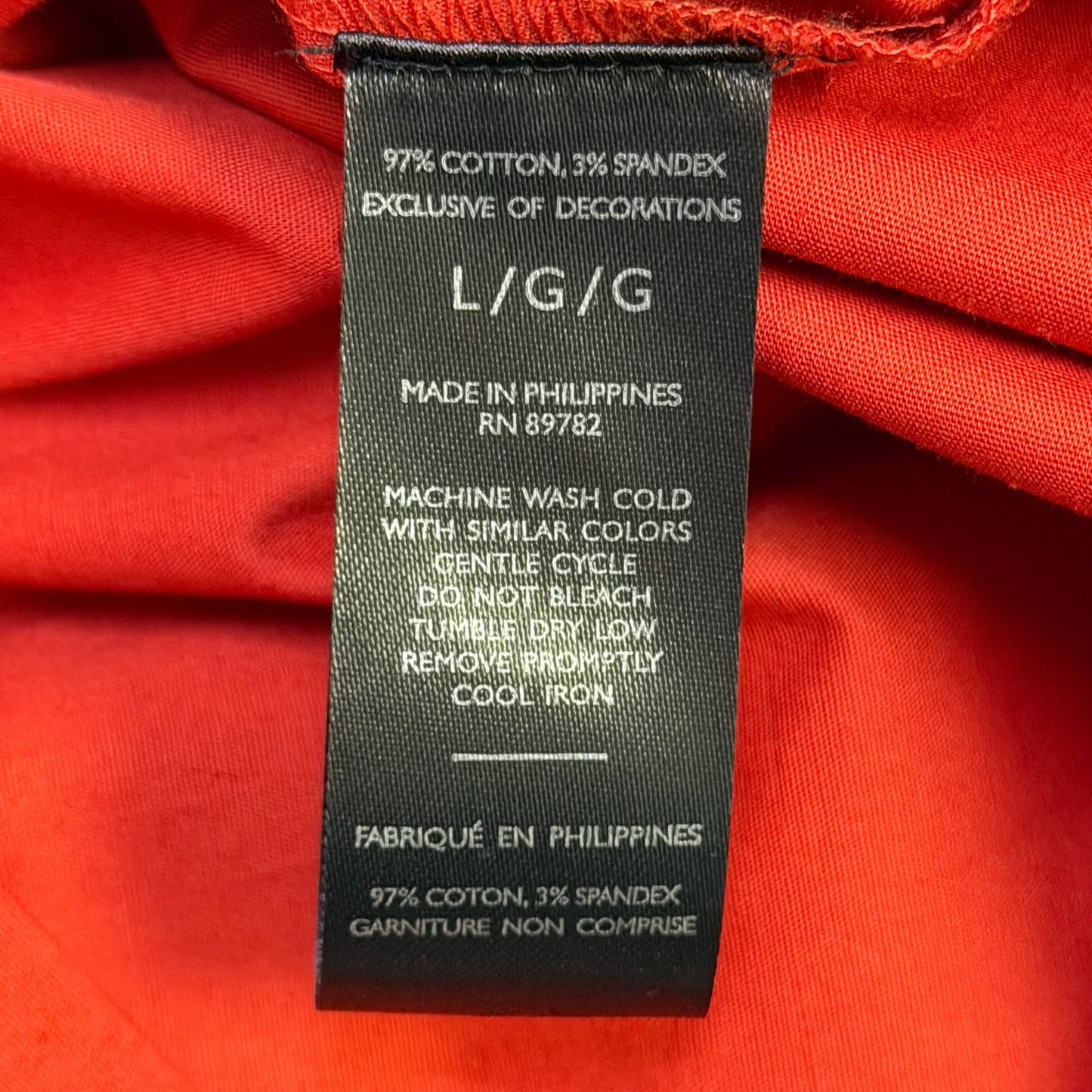 Natori Orange Puffy Blouse L