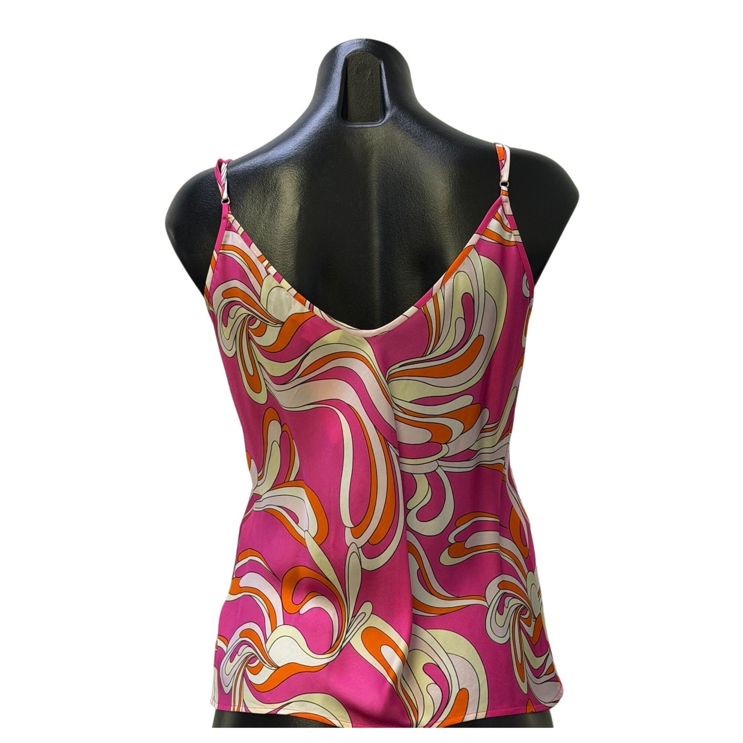 L'agence Pink Multi Swirl Print Sleeveless Blouse XS