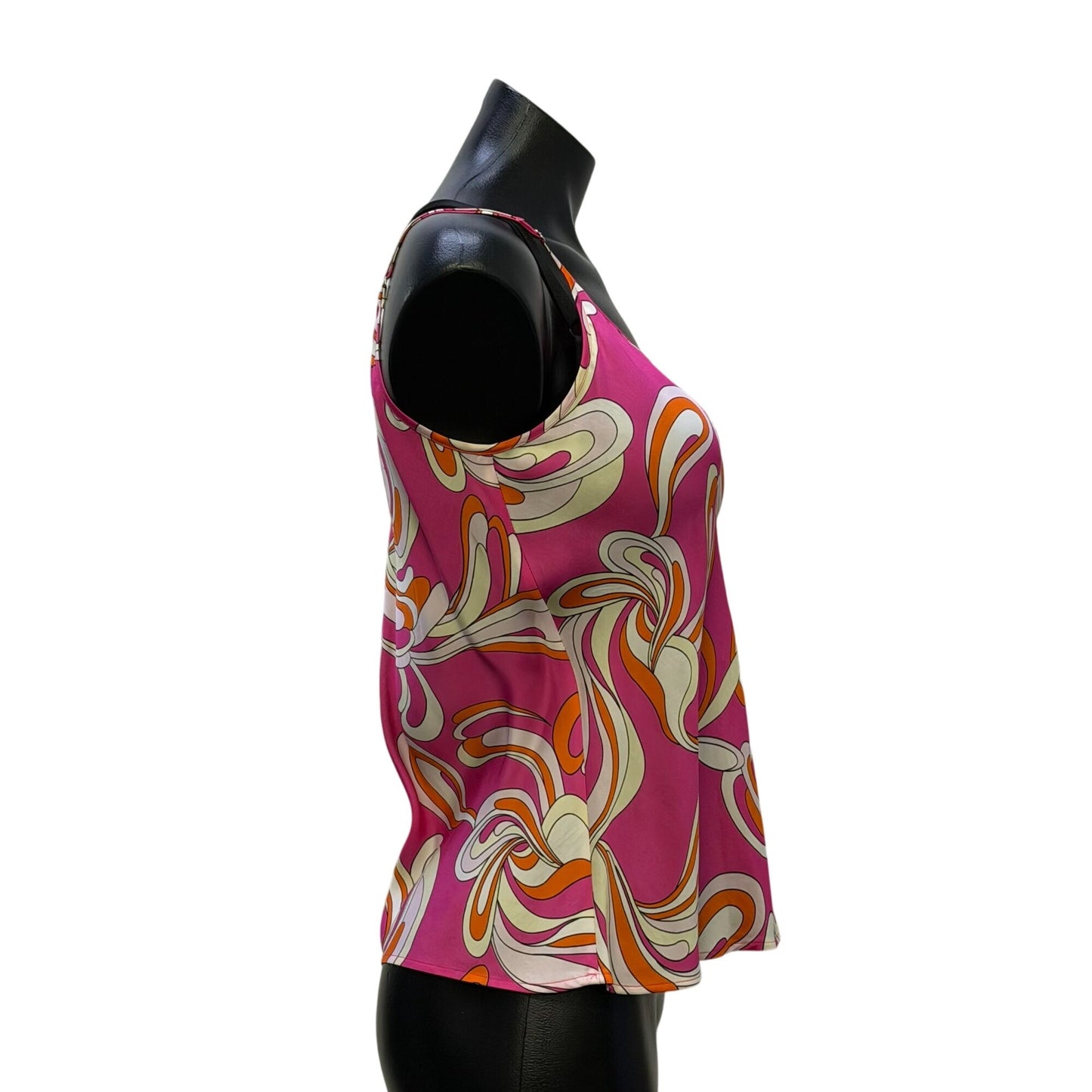 L'agence Pink Multi Swirl Print Sleeveless Blouse XS