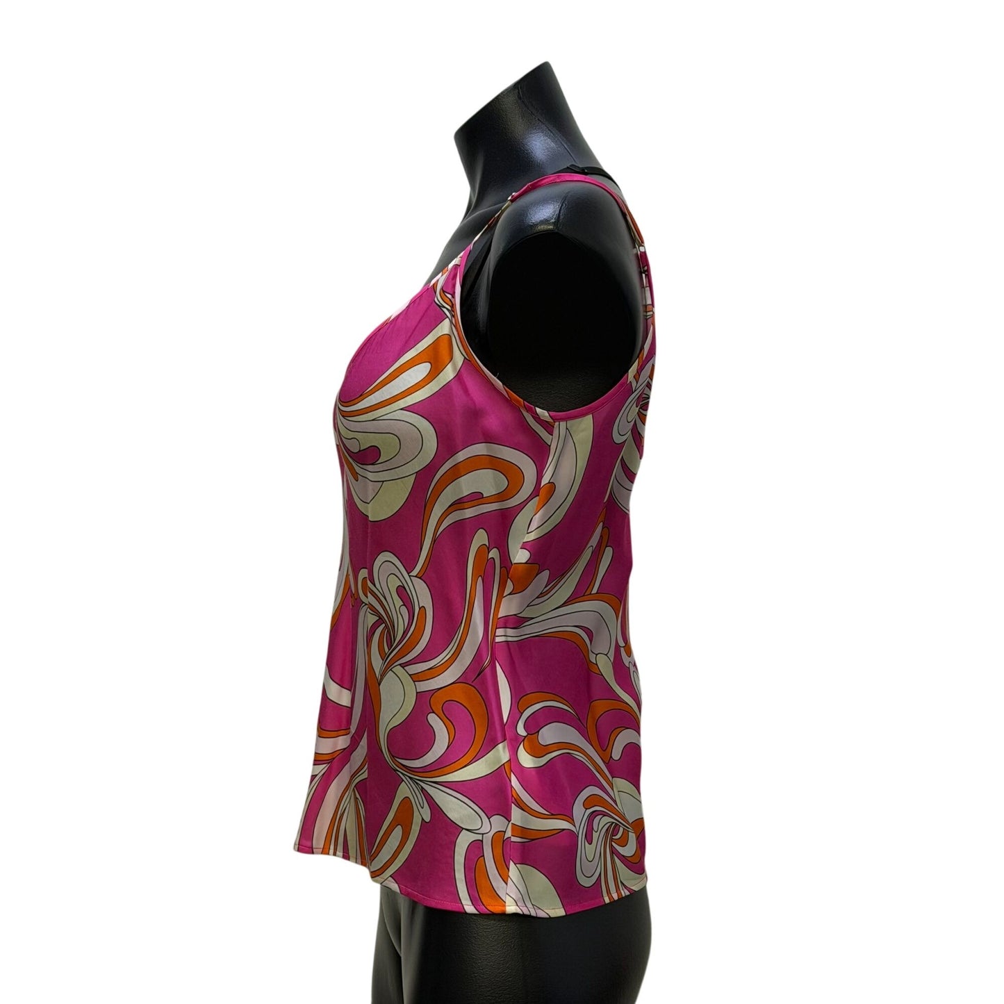 L'agence Pink Multi Swirl Print Sleeveless Blouse XS