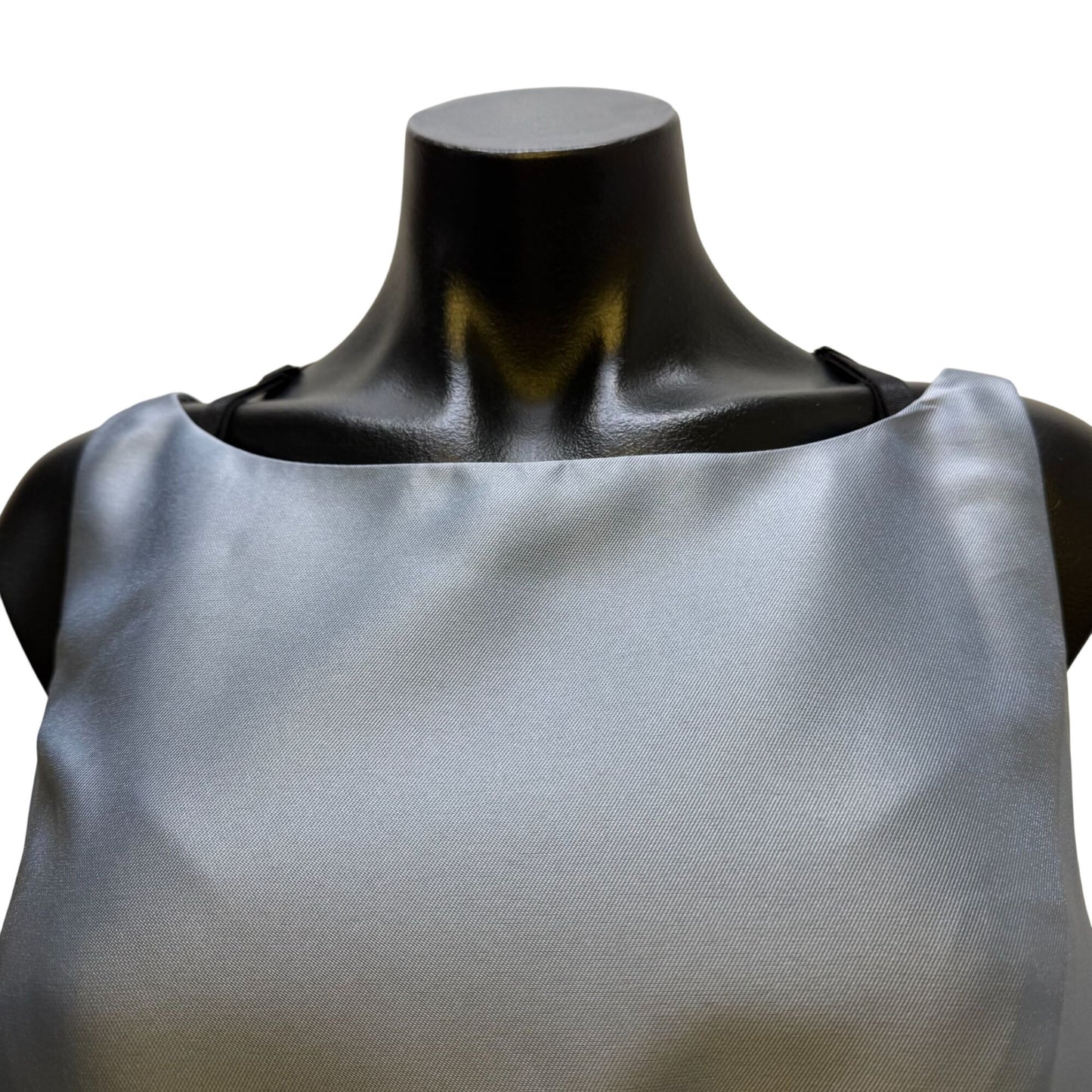 NWT Adrianna Papell Blue Satin Midi Dress Size 8