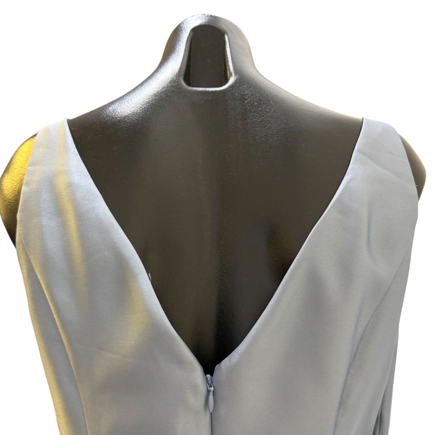 NWT Adrianna Papell Blue Satin Midi Dress Size 8