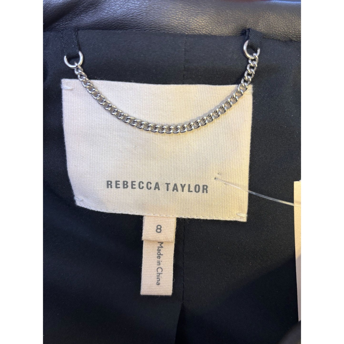 Rebecca Taylor Black & Silver Tweed Jacket W/ Fringe Detail Size 8