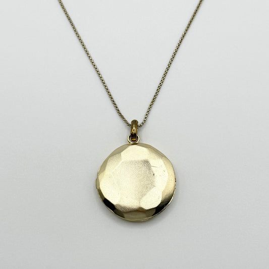 Kendra Scott Gold-Tone Locket Necklace With Adjustable Chain Circular Pendant