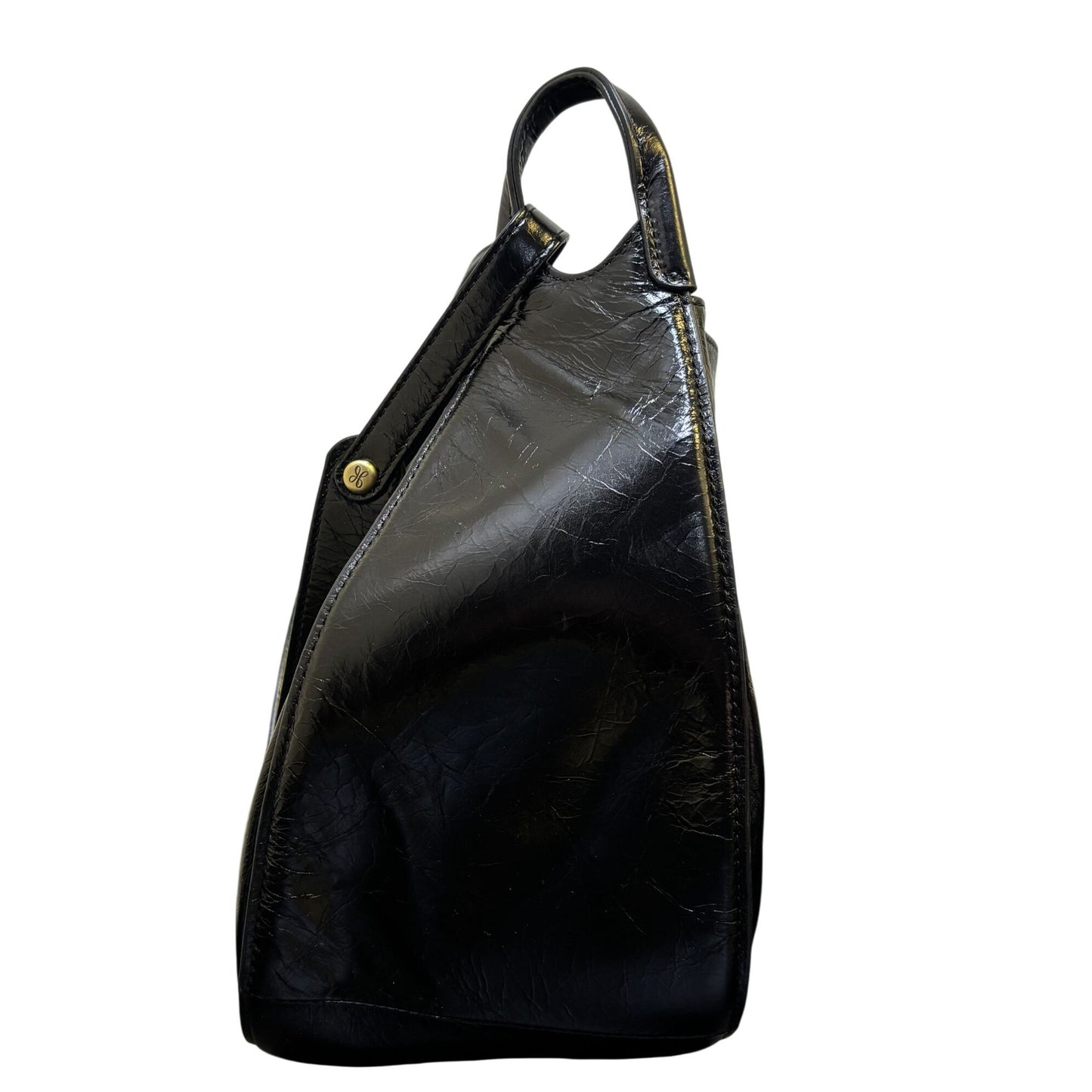 Black Leather Hobo Shoulder Bag