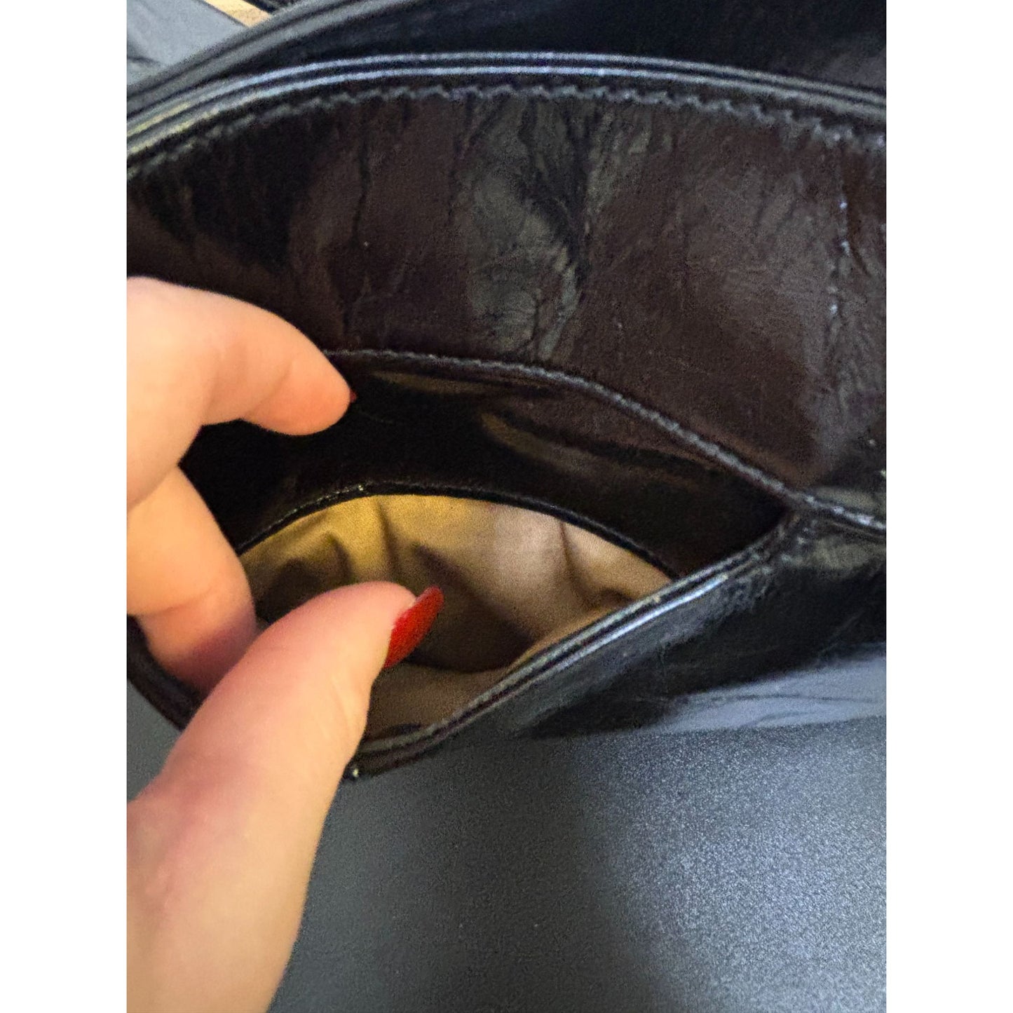 Black Leather Hobo Shoulder Bag