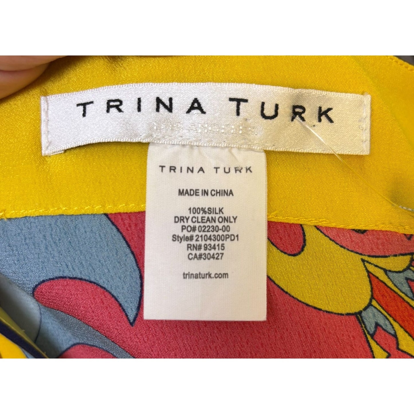 Trina Turk Silk Printed Tunic Multi-Color OS
