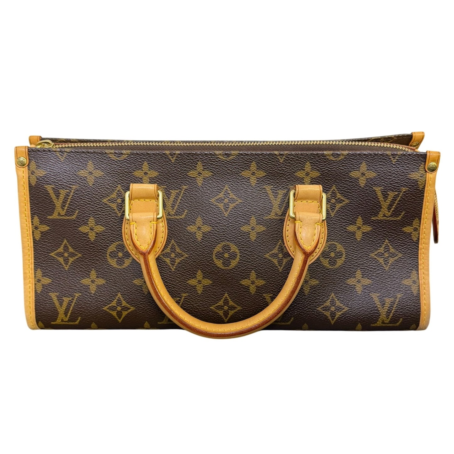 Louis Vuitton 2005 Popincourt Handbag Monogram Canvas Brown & Tan Gold-Tone Hardware