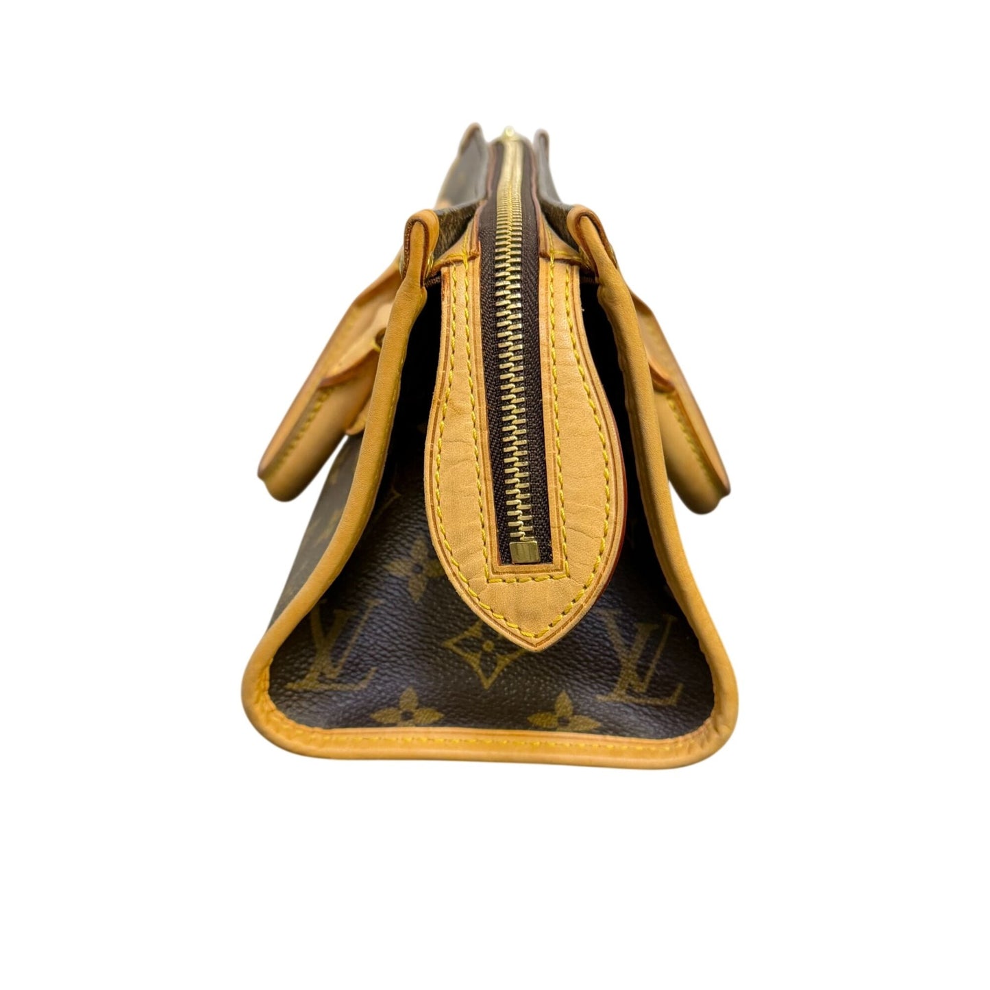 Louis Vuitton 2005 Popincourt Handbag Monogram Canvas Brown & Tan Gold-Tone Hardware
