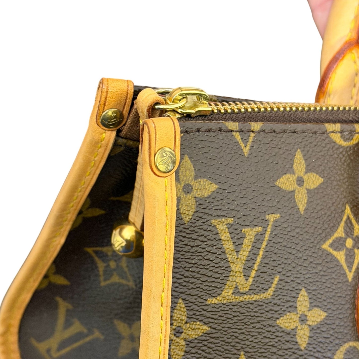 Louis Vuitton 2005 Popincourt Handbag Monogram Canvas Brown & Tan Gold-Tone Hardware