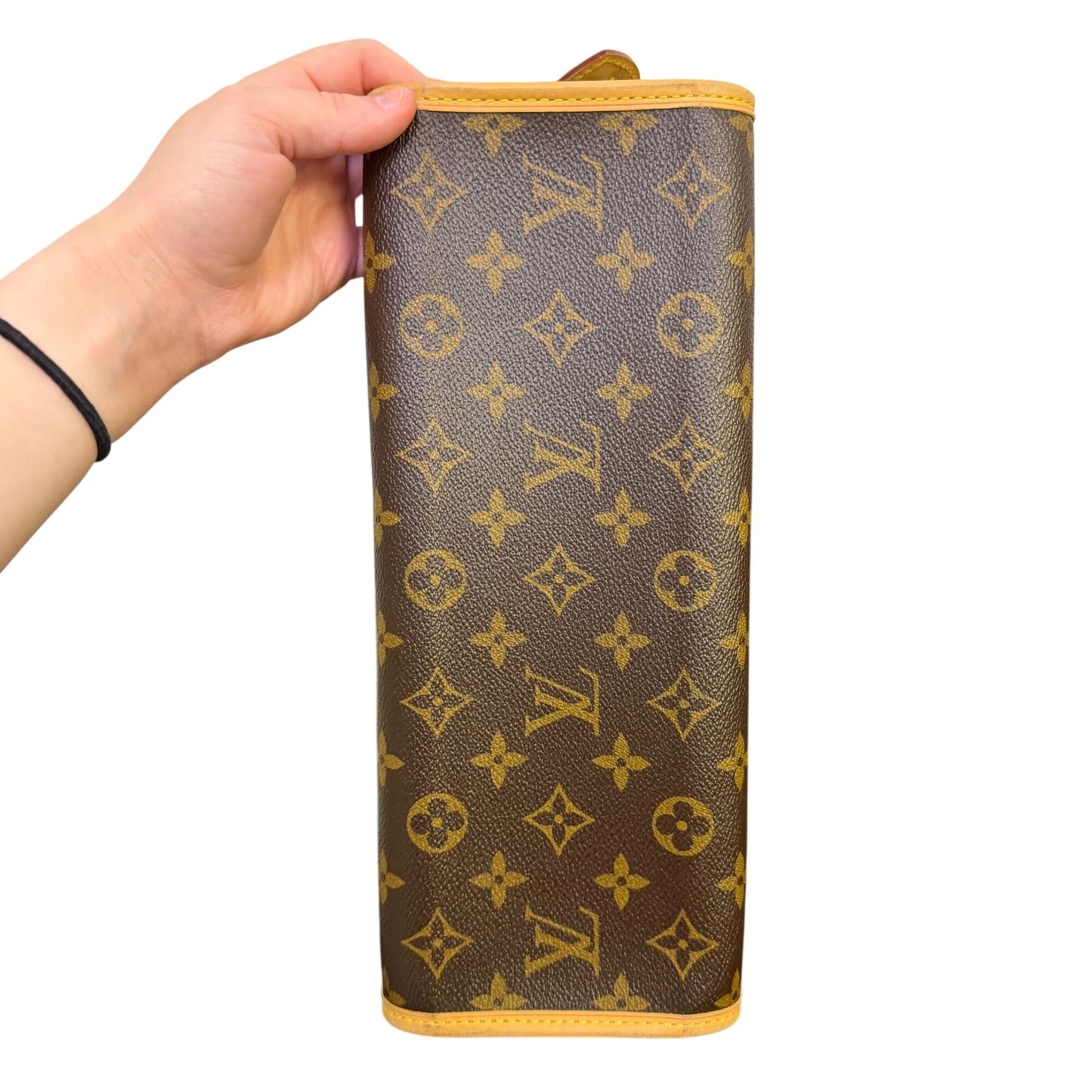 Louis Vuitton 2005 Popincourt Handbag Monogram Canvas Brown & Tan Gold-Tone Hardware