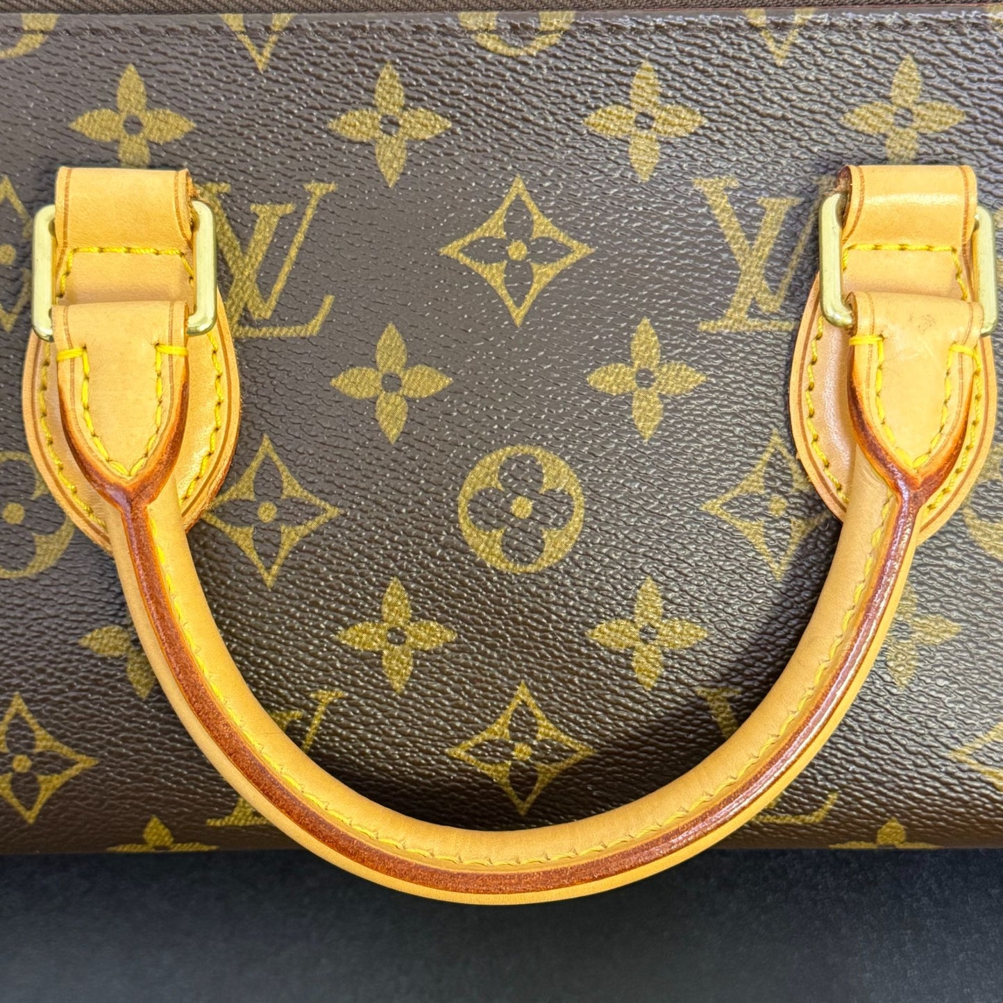 Louis Vuitton 2005 Popincourt Handbag Monogram Canvas Brown & Tan Gold-Tone Hardware