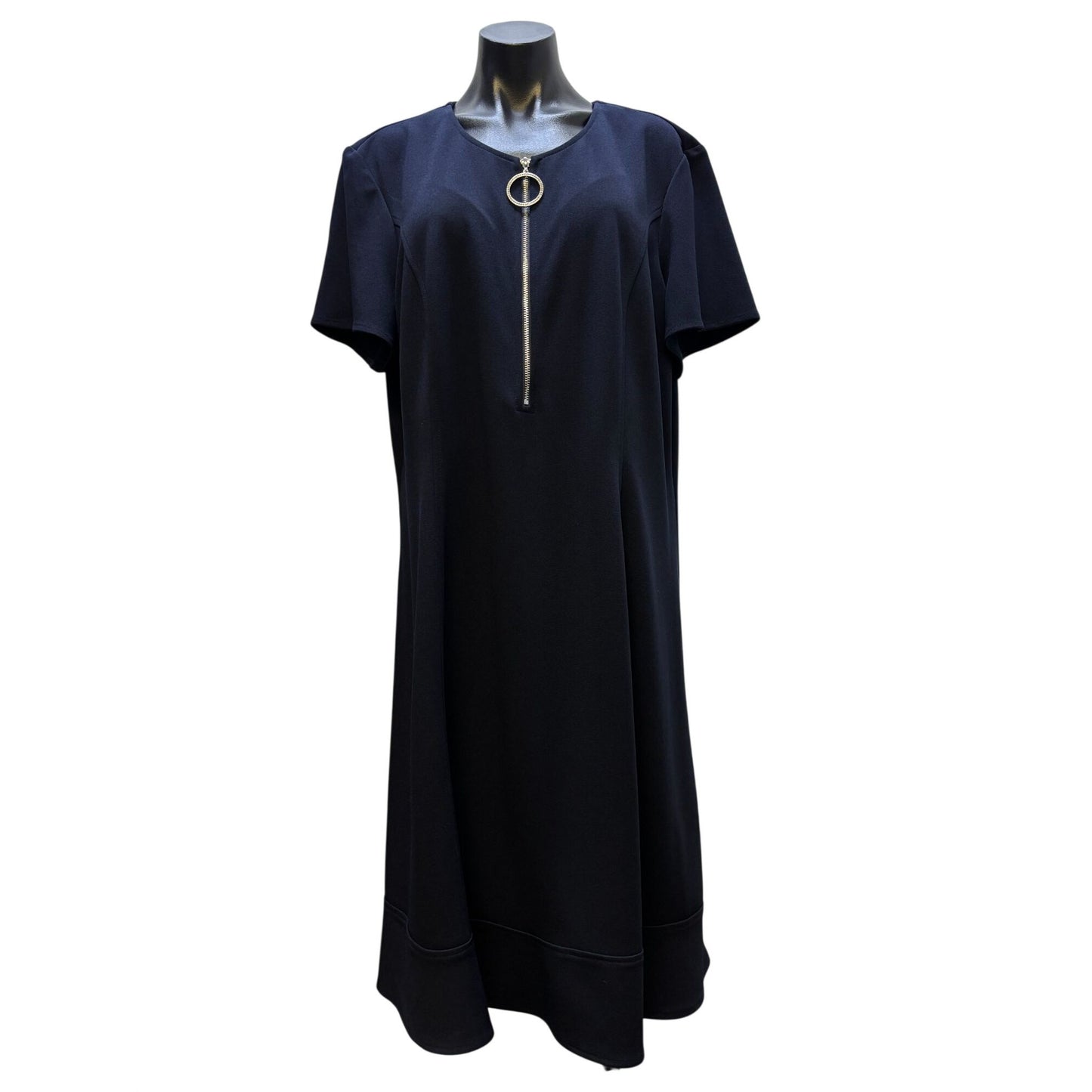 NWT Joseph Ribkoff Navy Short Sleeve A-Line Dress 3X/22