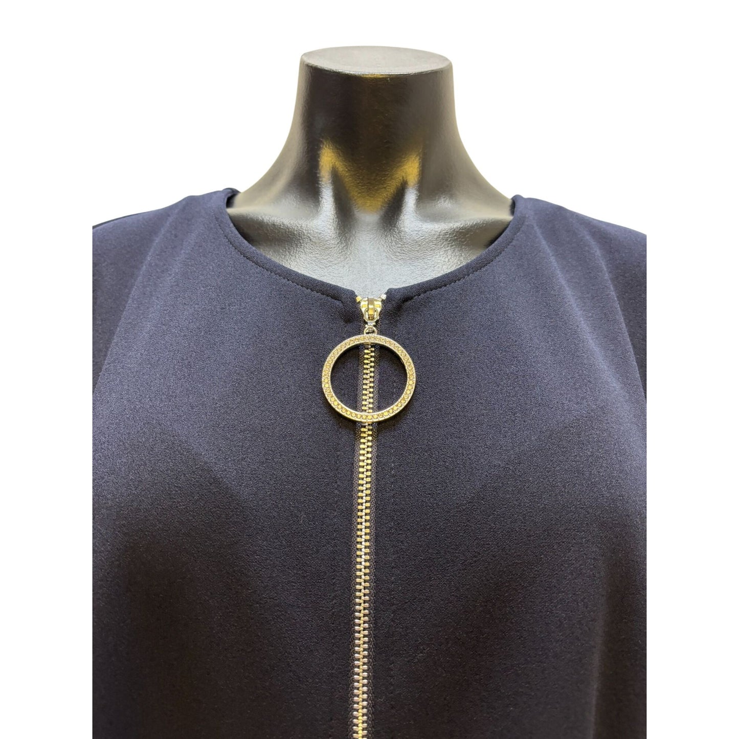 NWT Joseph Ribkoff Navy Short Sleeve A-Line Dress 3X/22