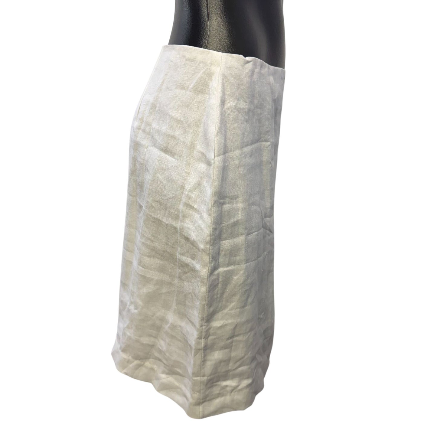NWT Reformation Rina Low Waisted White Linen Skirt Size 6