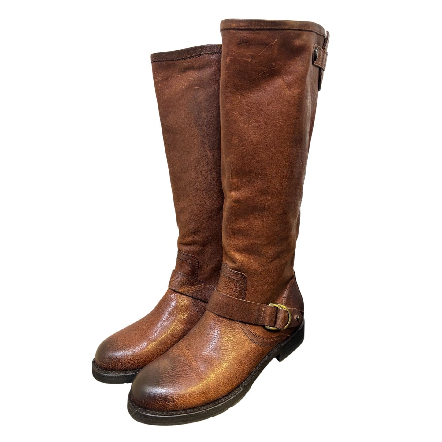 Olukai Brown Tall Leather Riding Boots Size 8