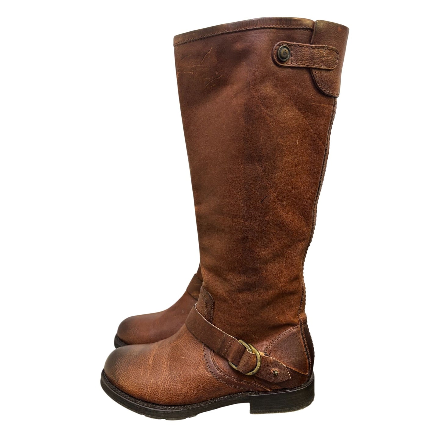 Olukai Brown Tall Leather Riding Boots Size 8