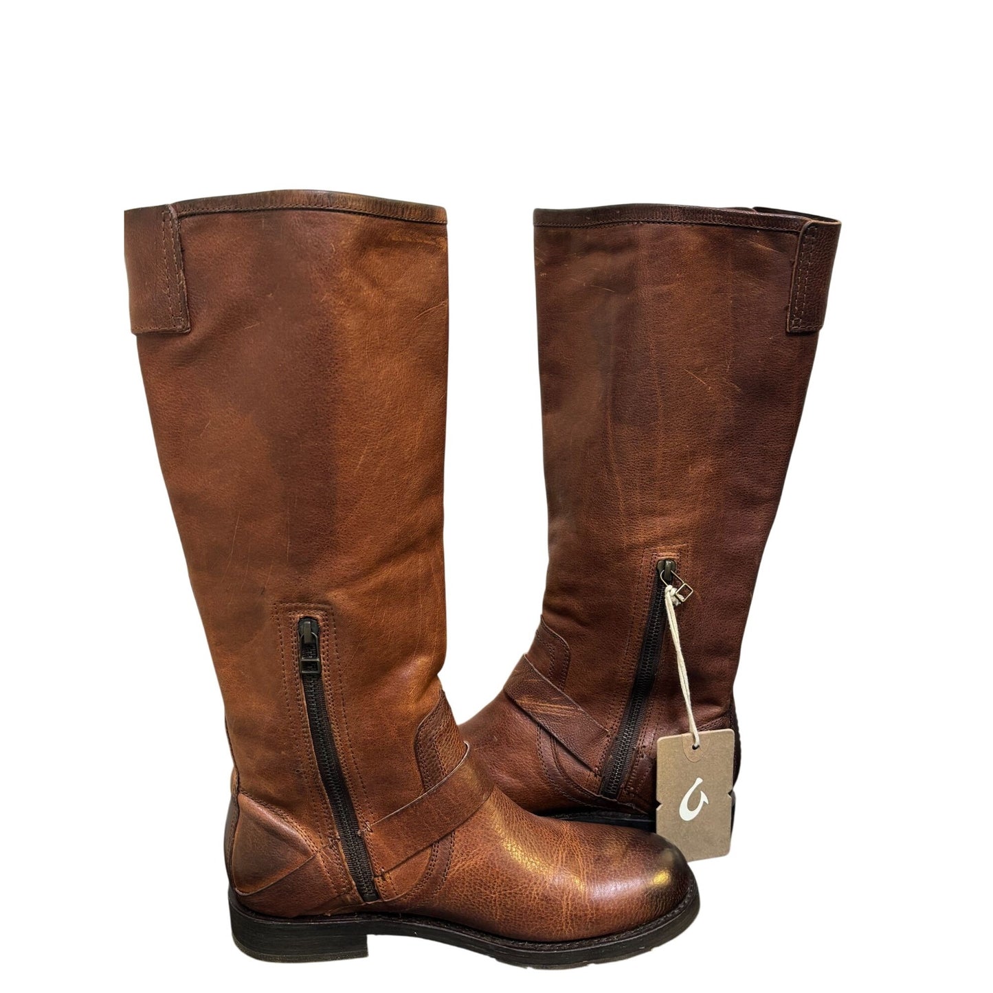 Olukai Brown Tall Leather Riding Boots Size 8