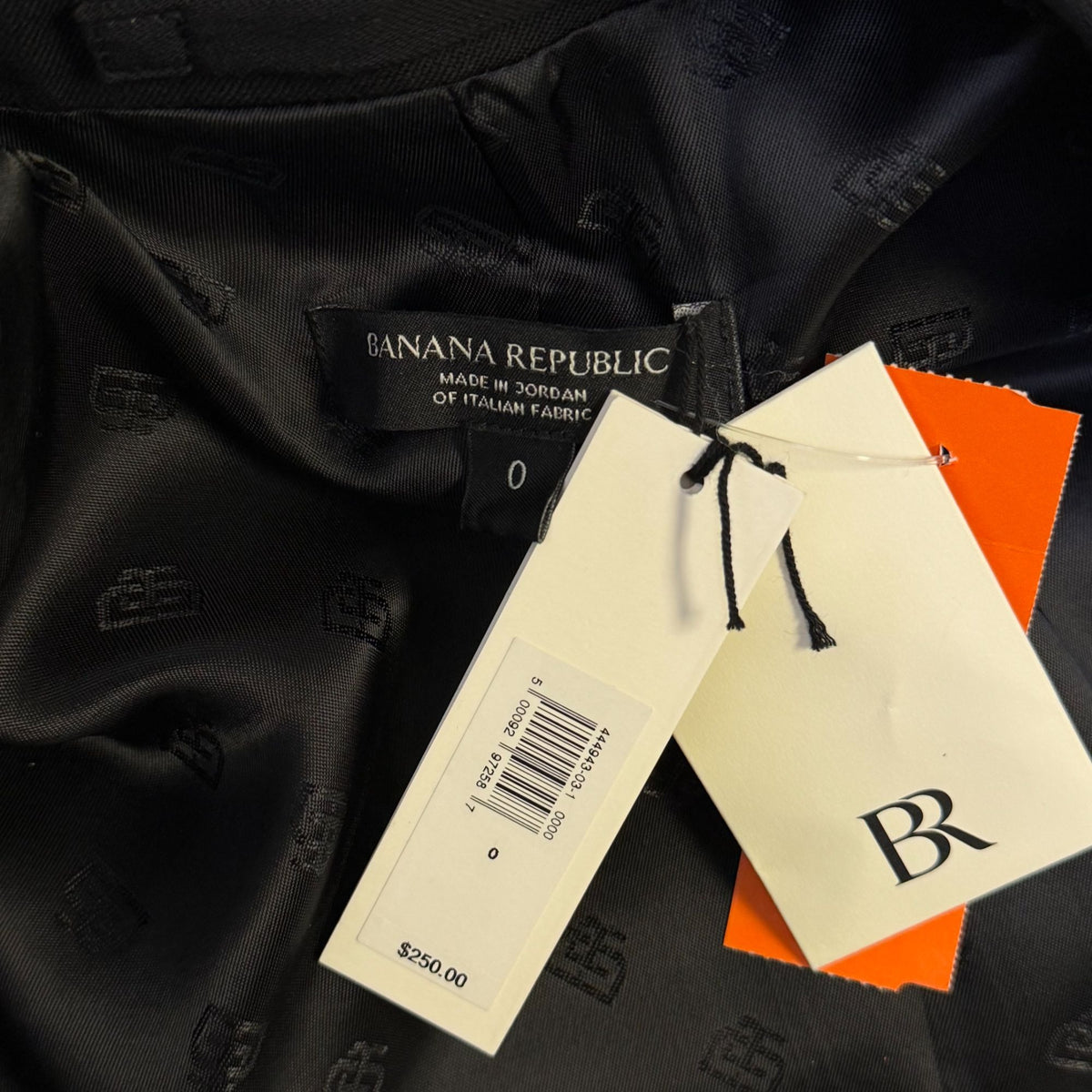 NWT Banana Republic Black Single-Button Suit Jacket 0