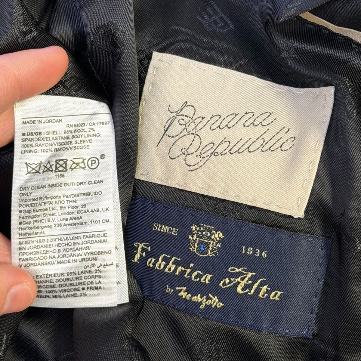 NWT Banana Republic Black Single-Button Suit Jacket 0
