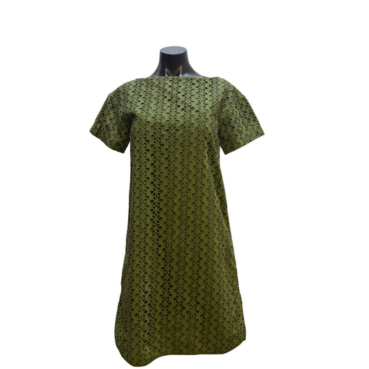 Kate Spade Green Eyelet Lace Shift Dress Size 2