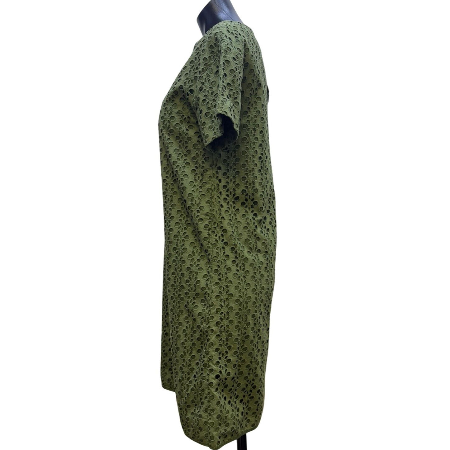 Kate Spade Green Eyelet Lace Shift Dress Size 2