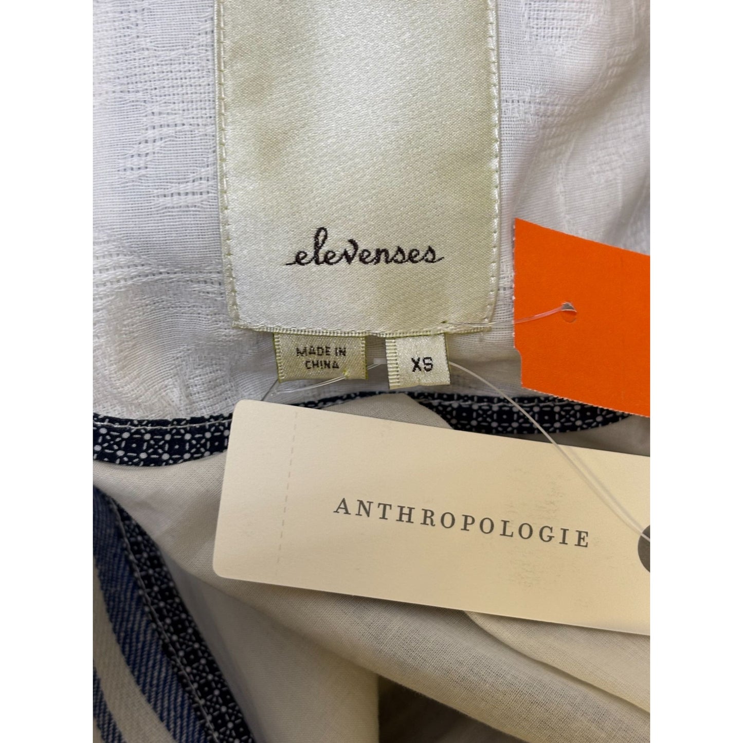 Elevenses Anthropologie NWT Striped Blue & White Jacket XS