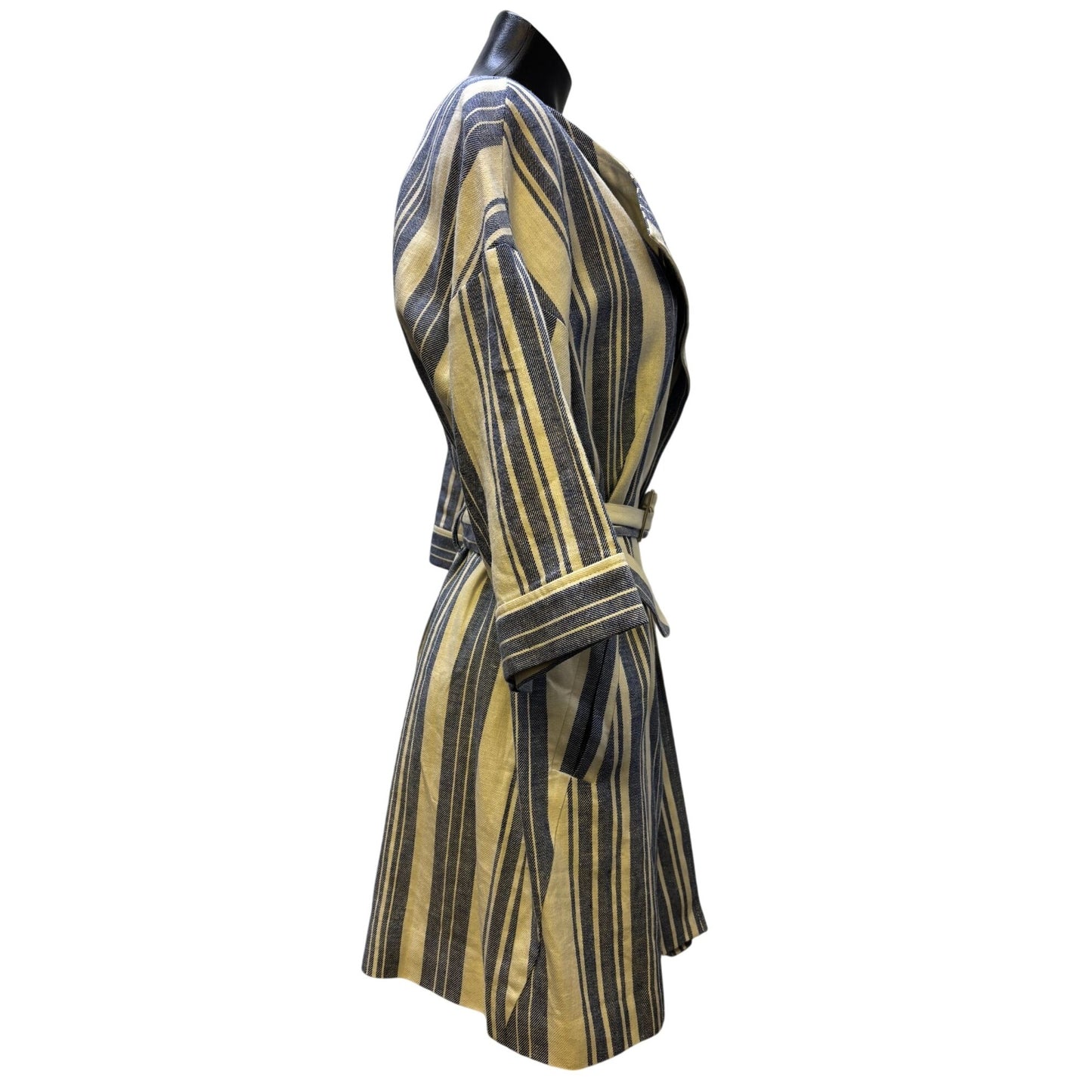 Elevenses Anthropologie NWT Striped Blue & White Jacket XS