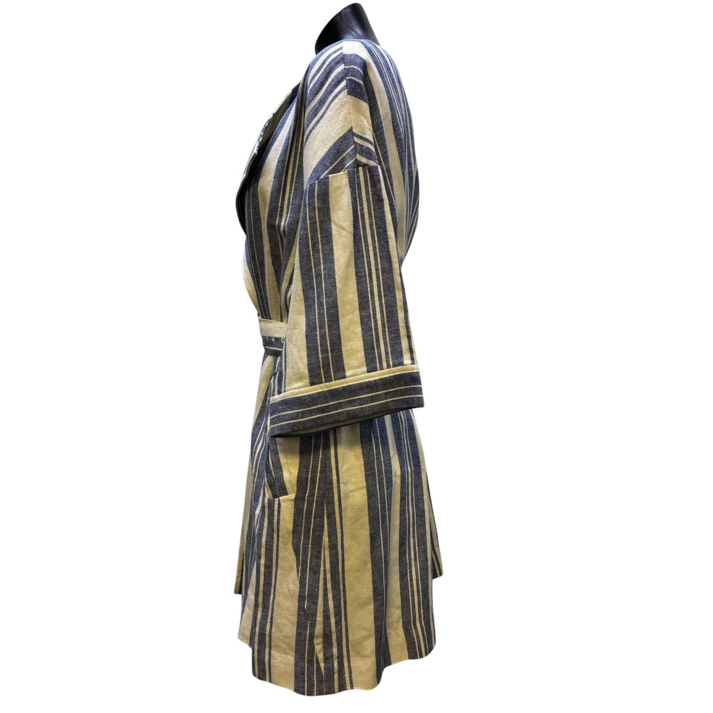 Elevenses Anthropologie NWT Striped Blue & White Jacket XS