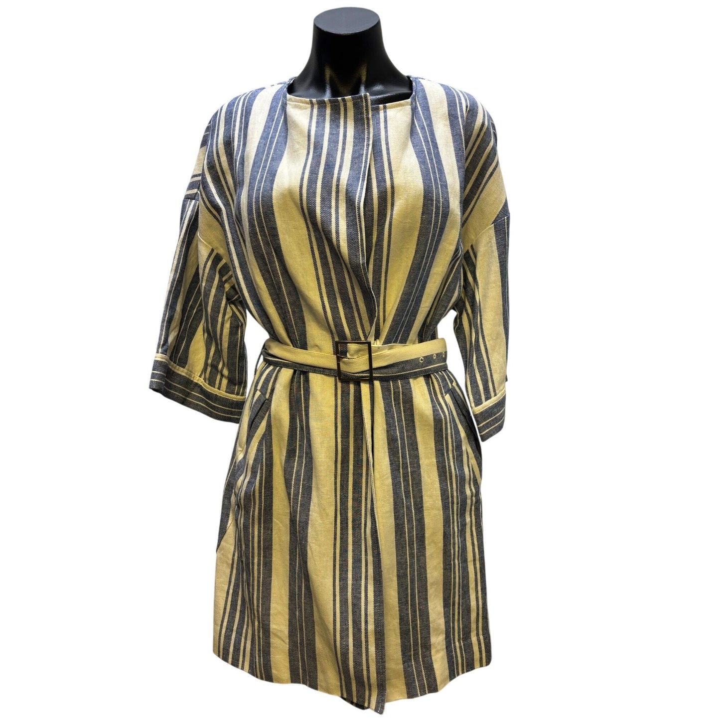 Elevenses Anthropologie NWT Striped Blue & White Jacket XS