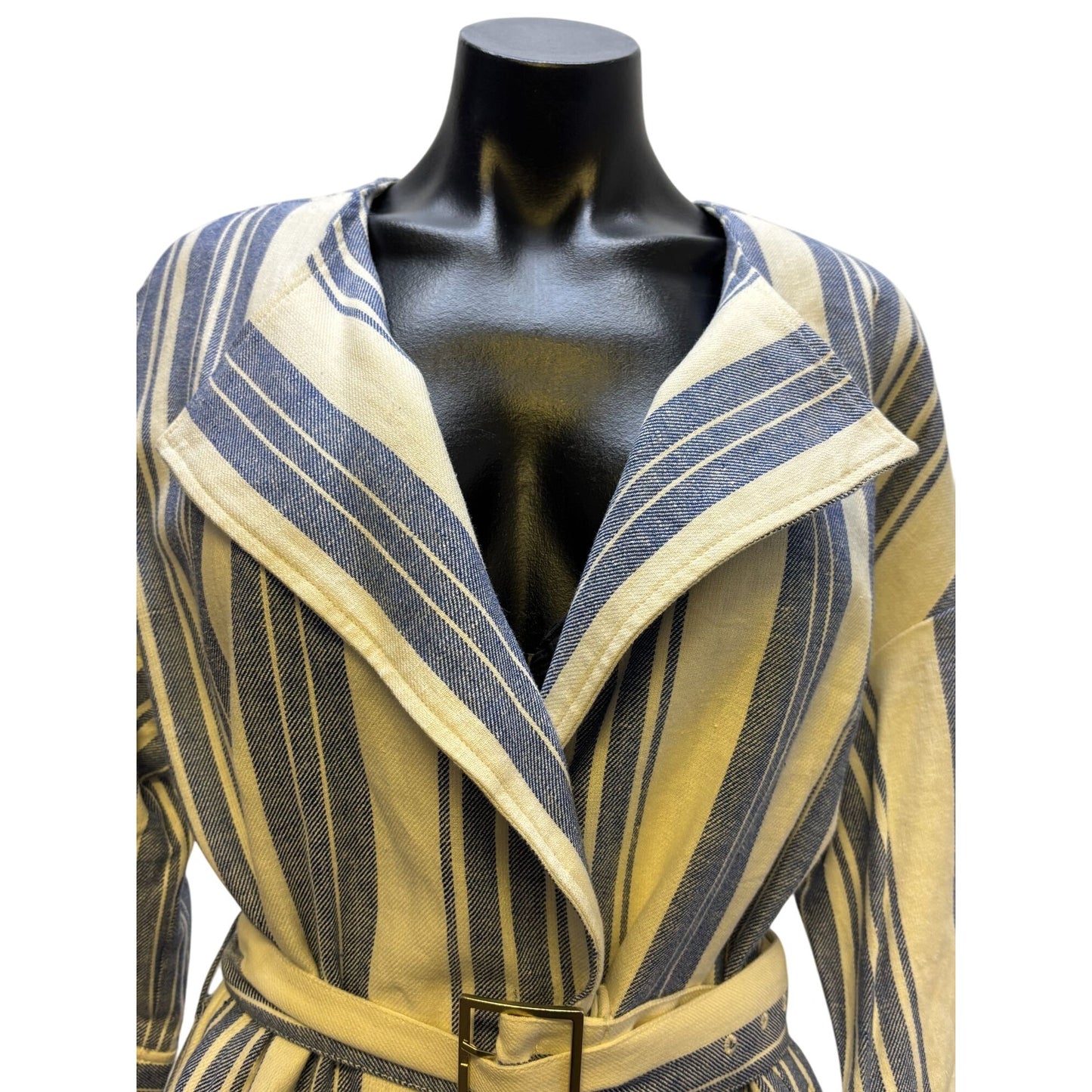 Elevenses Anthropologie NWT Striped Blue & White Jacket XS