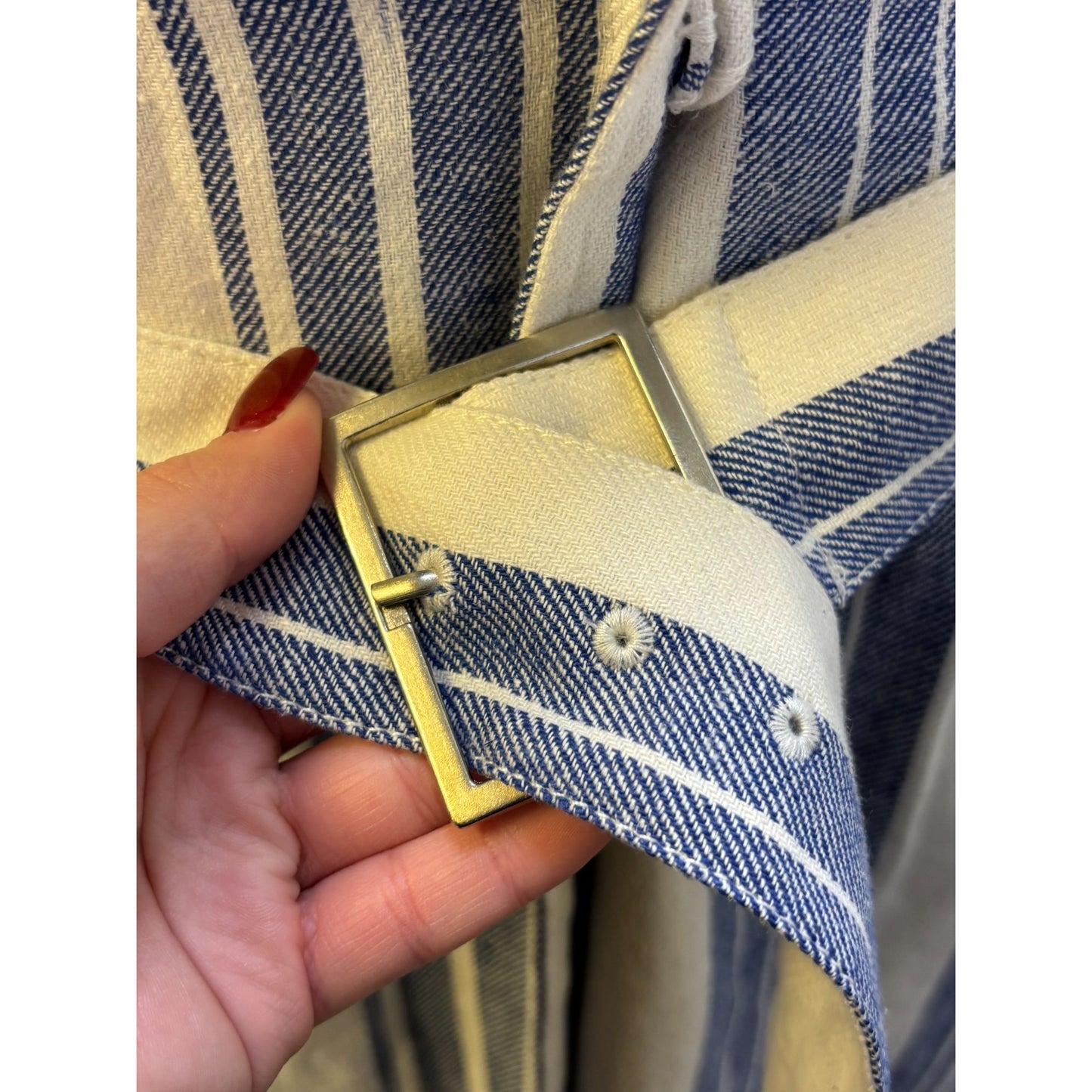 Elevenses Anthropologie NWT Striped Blue & White Jacket XS
