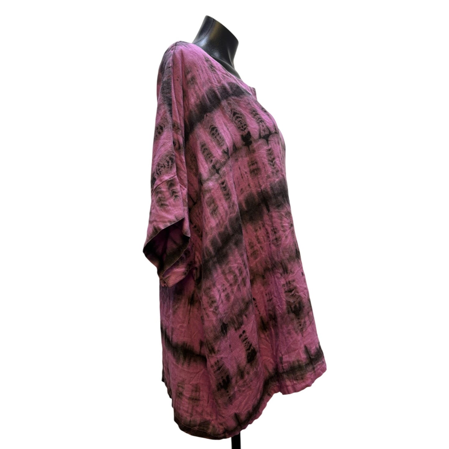 Bryn Walker Tie-Dye Linen Blouse Purple 1X
