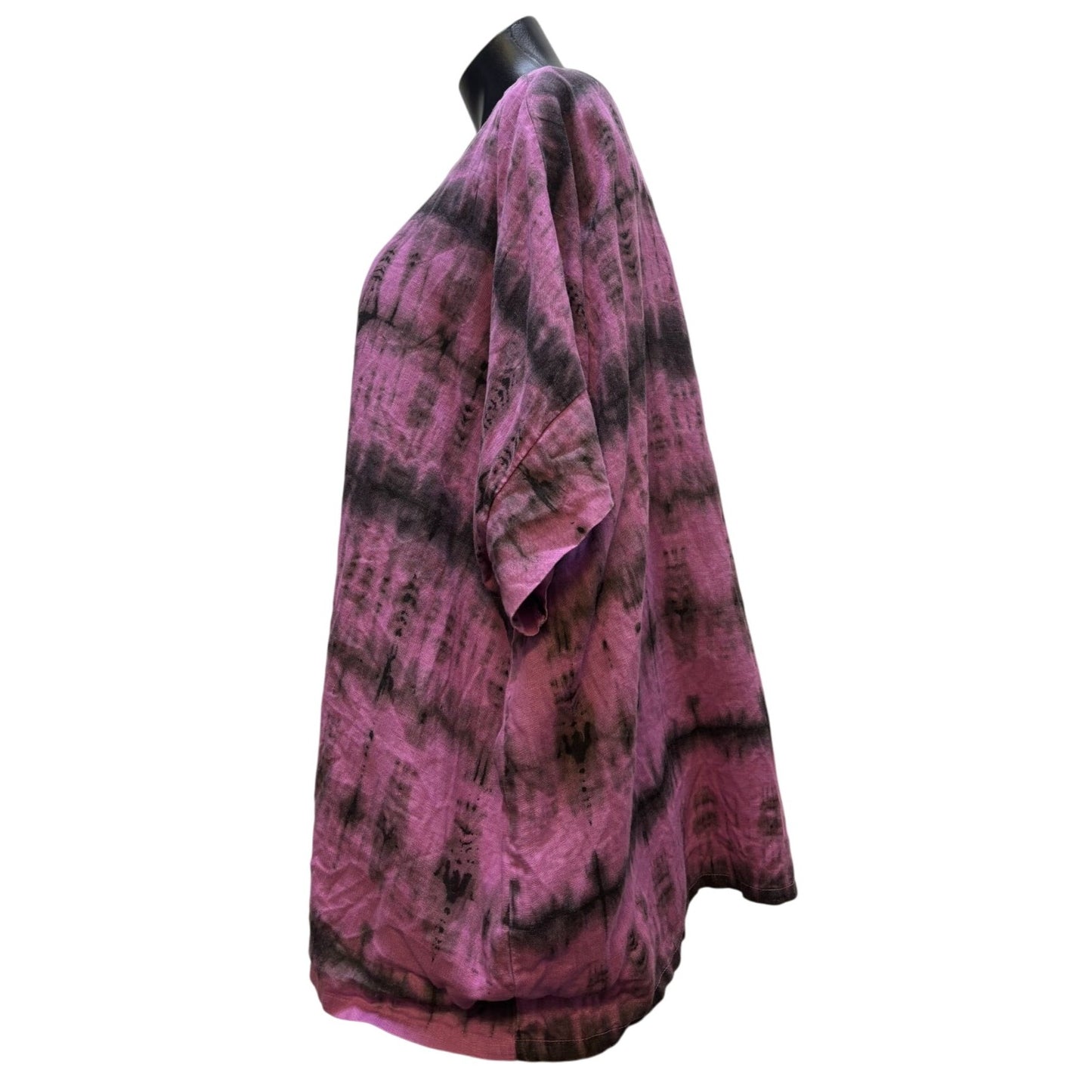 Bryn Walker Tie-Dye Linen Blouse Purple 1X