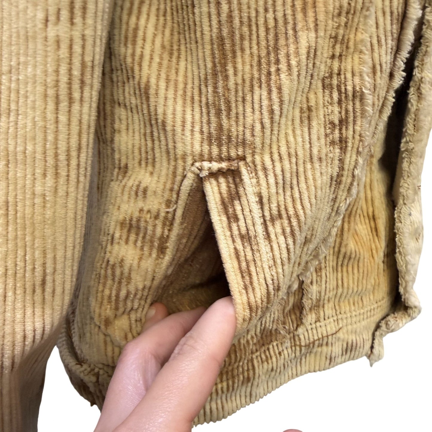Pol Cream Corduroy Jacket With Studded Details Button Front M