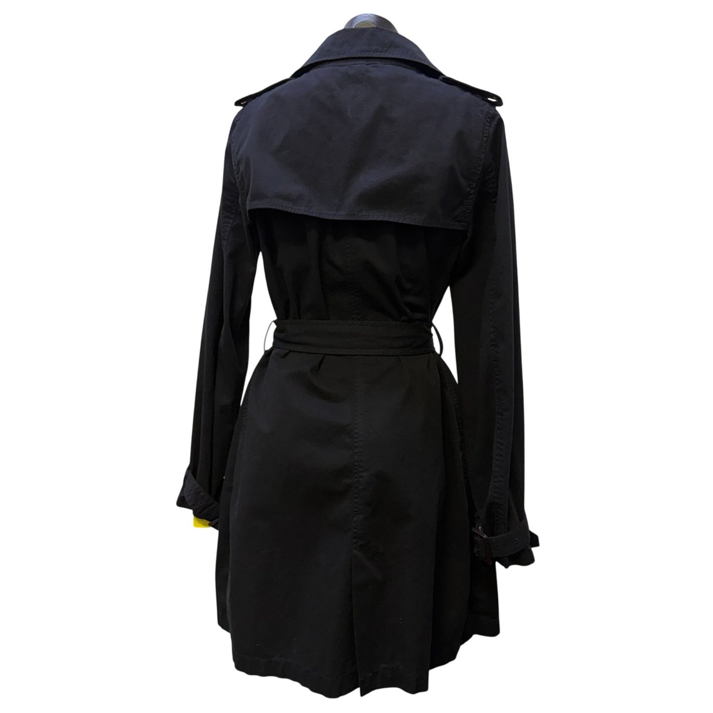 JWLA Black Double Breasted Trench Coat With Belted Waist  S
