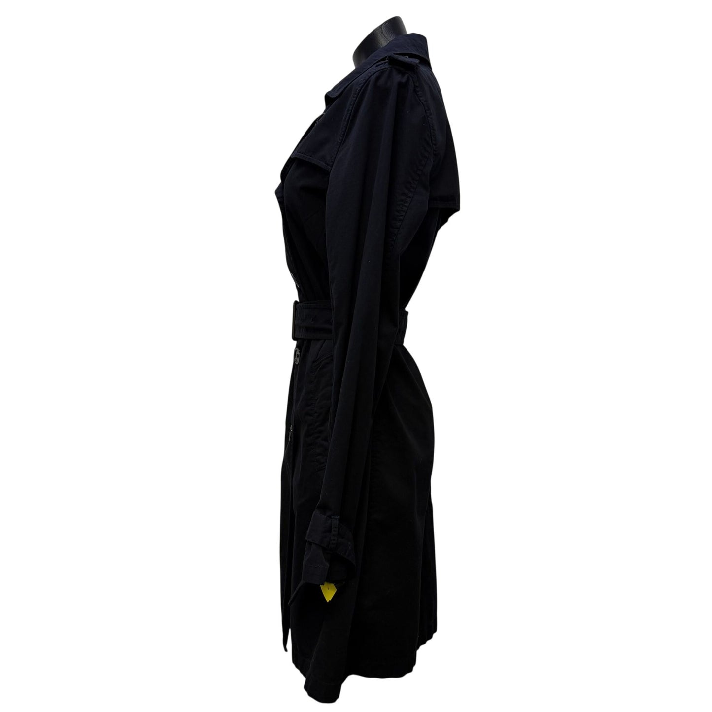 JWLA Black Double Breasted Trench Coat With Belted Waist  S