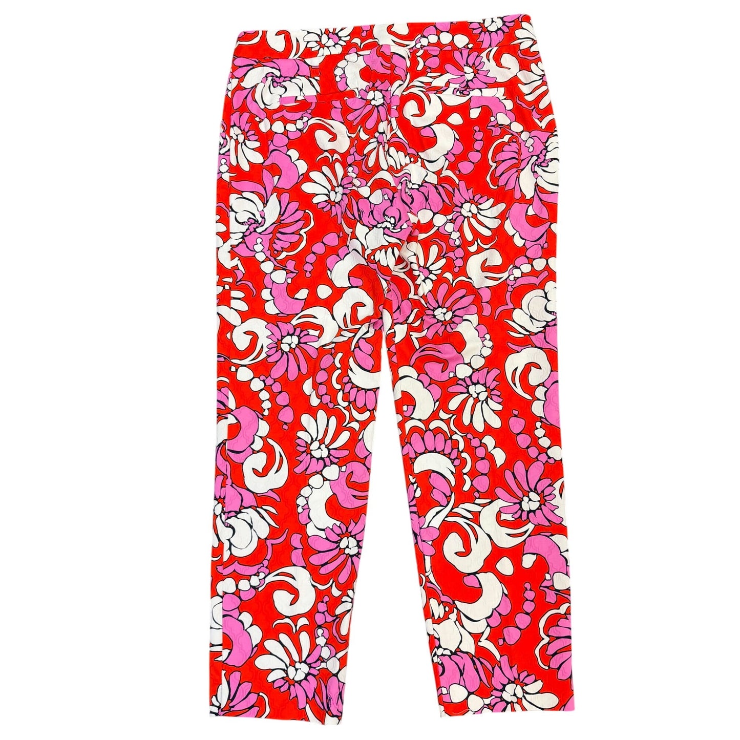 Trina Turk Floral Red & Pink Pants Size 12