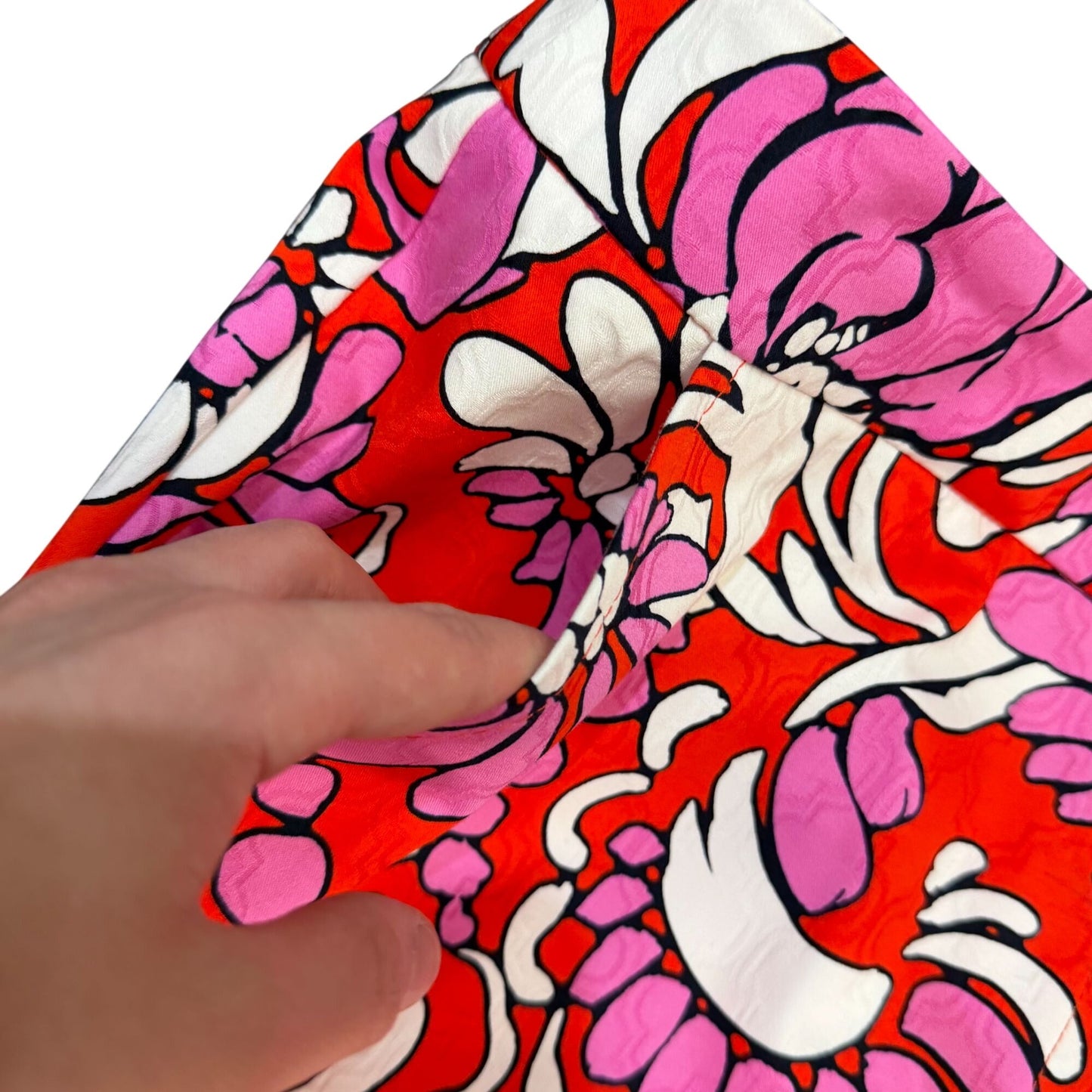 Trina Turk Floral Red & Pink Pants Size 12
