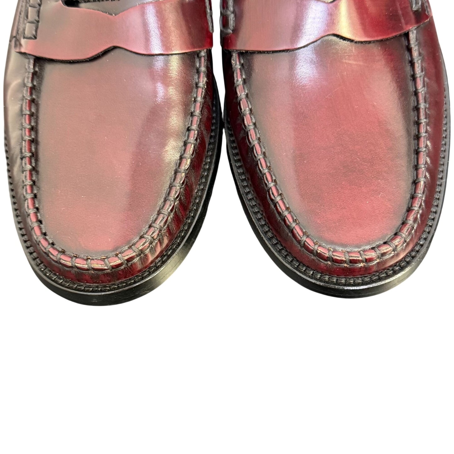 MNG Brown Leather Loafers Size 8.5 EU 39