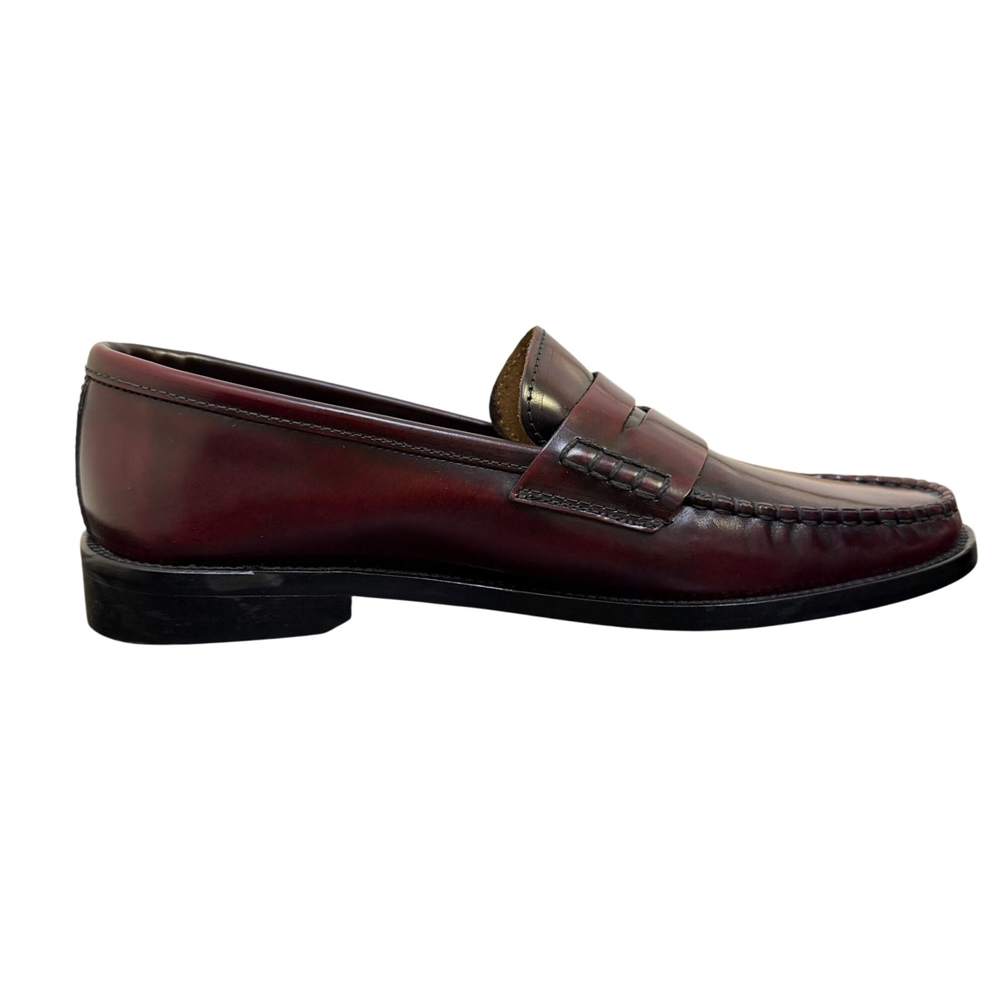 MNG Brown Leather Loafers Size 8.5 EU 39