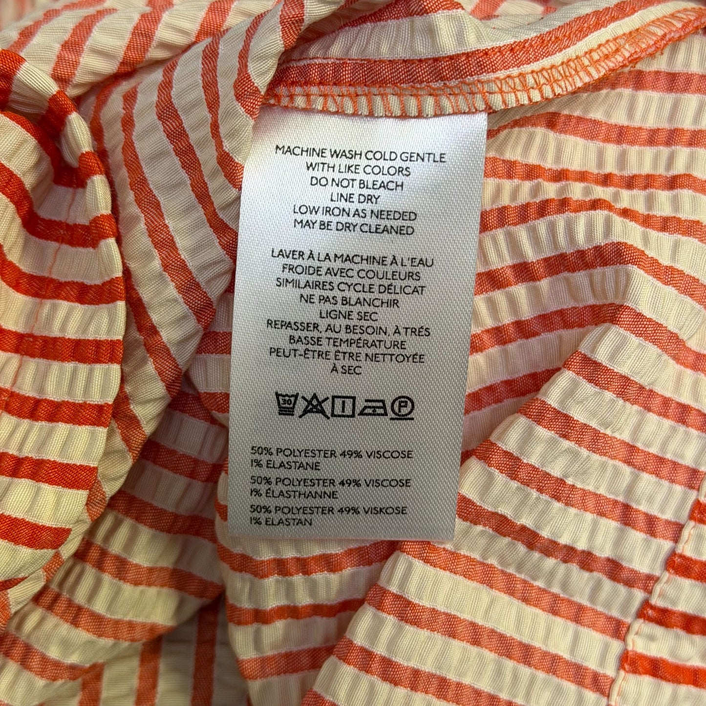 Maeve Anthropologie Smocked Red & White Striped Dress S