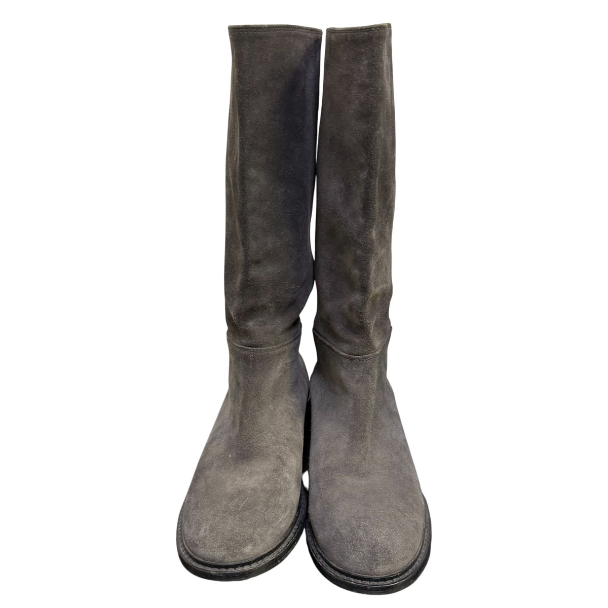 Vince Gray Knee-High Leather Suede Boots 8