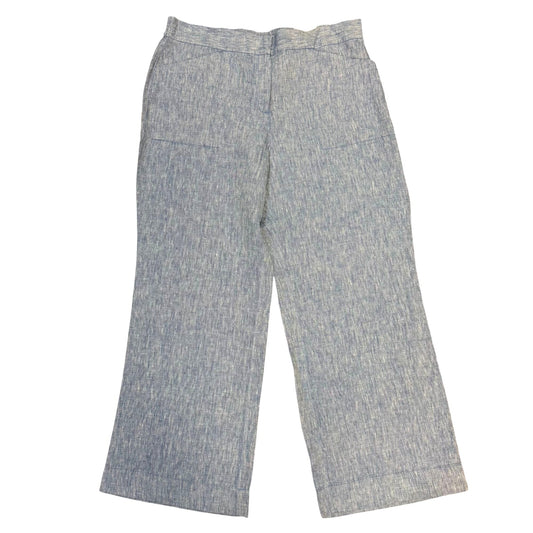 Chicos Linen Wide-Leg Pants Vivid Blue Size 2 Petite