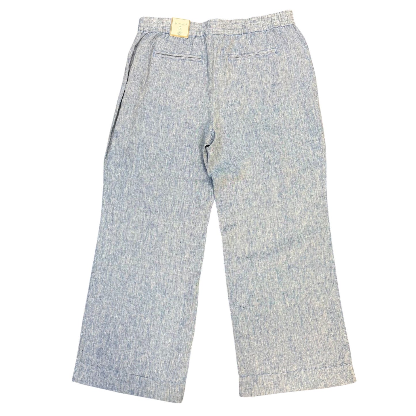 Chicos Linen Wide-Leg Pants Vivid Blue Size 2 Petite