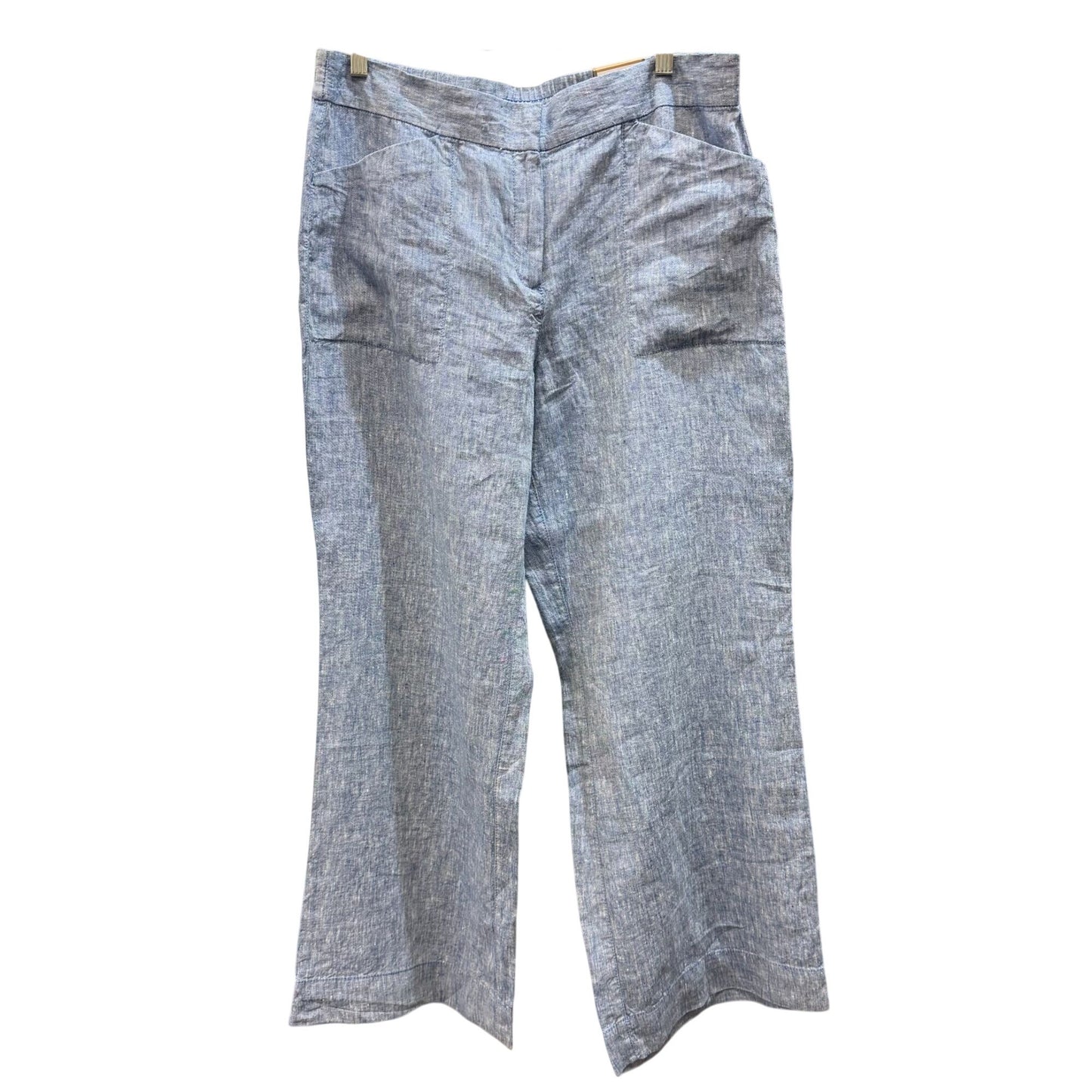 Chicos Linen Wide-Leg Pants Vivid Blue Size 2 Petite