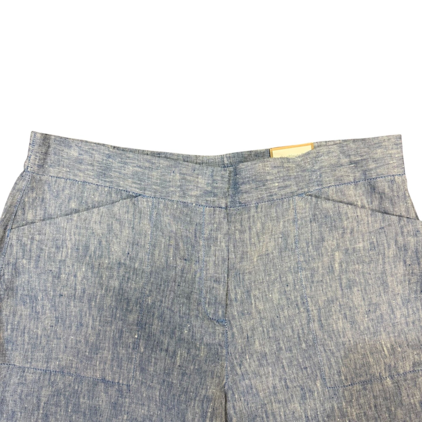 Chicos Linen Wide-Leg Pants Vivid Blue Size 2 Petite