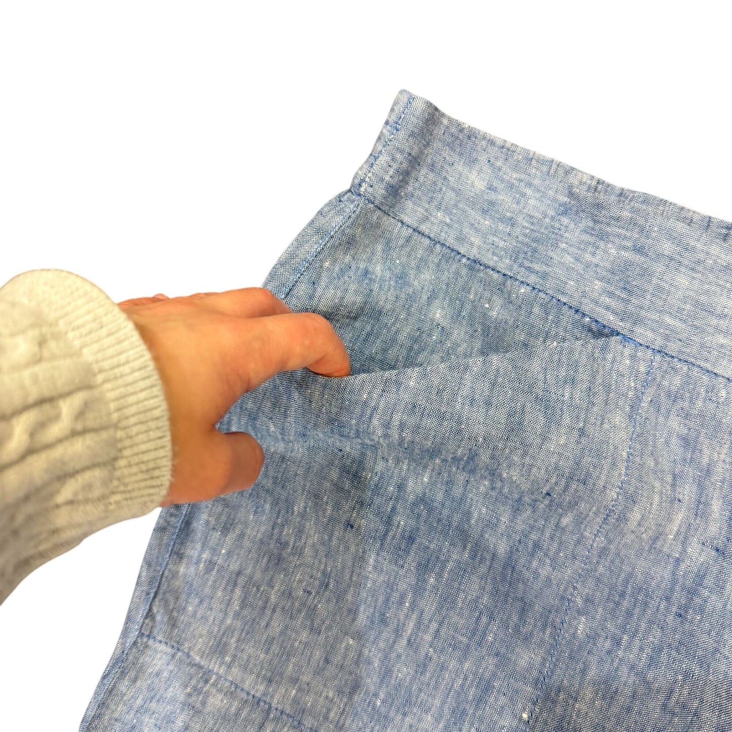 Chicos Linen Wide-Leg Pants Vivid Blue Size 2 Petite