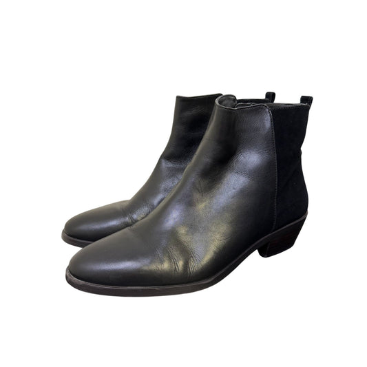 Coach Carmen Semi Mat Suede Black Ankle Boots 10